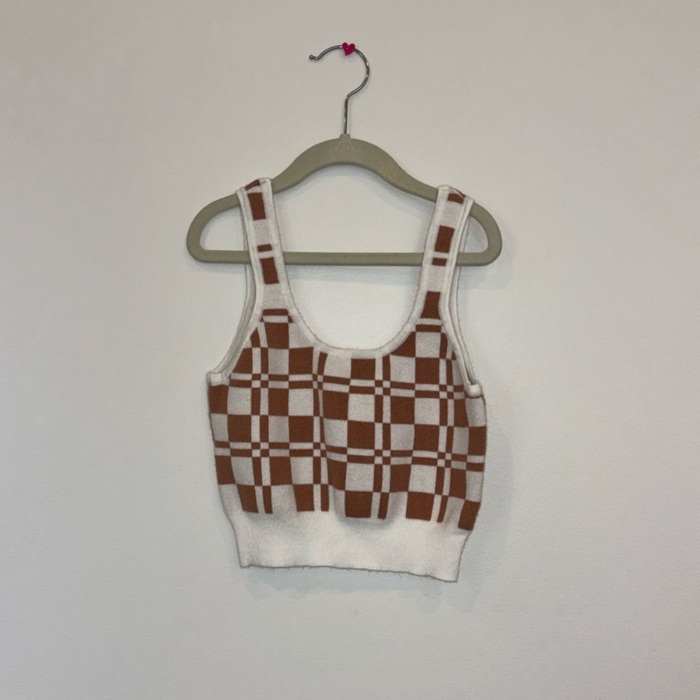 LA hearts Kendall and Kylie checkered tank top